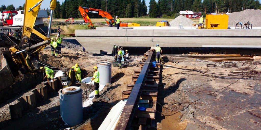 Seinäjoki Oulu ratatyömaa